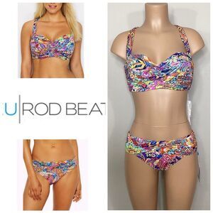 New. BLEU Rod Beattie Groovy Baby bikini set. Size-40D/18W